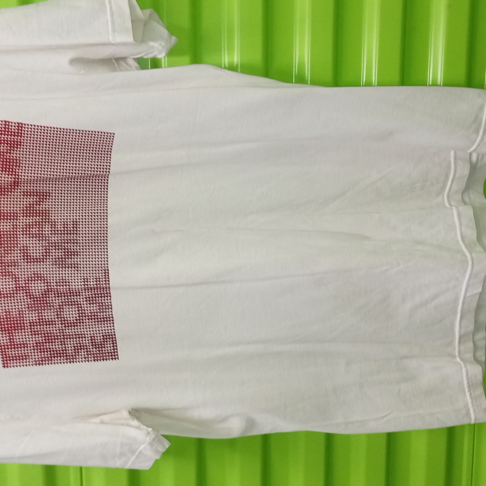 White T-Shirt with Red Graphic